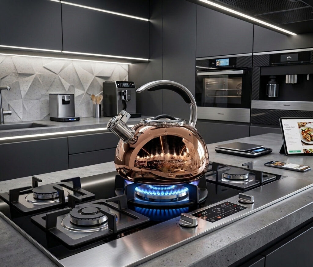 Чайник зі свистком Kohen Golden Flame 3 л - Фото 4