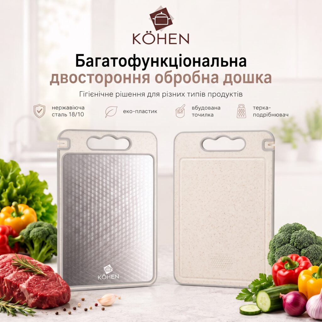 Дошка кухонна Kohen FusionBoard Pro 36,5×25×0,9 см - Фото 3