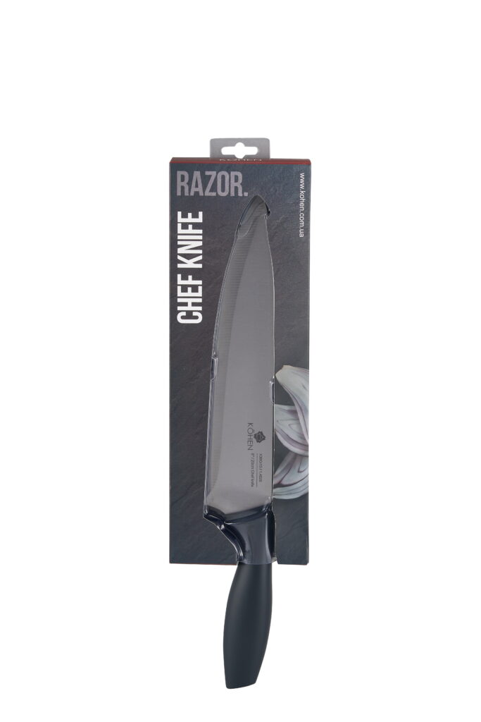 Ніж кухарський Kohen Razor 20 см, нержавіюча сталь / пластик - Фото 2