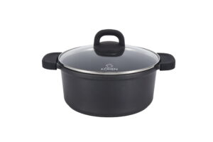 Каструля з кришкою Kohen Gourmet Master 24 см 4,4 л з силіконовими прихватками KN91650 - Фото 1