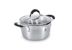 Enigma 18см, 2,4л Каструля з кришкою Kohen, нержавіюча сталь, силіконові ручки - Фото 2